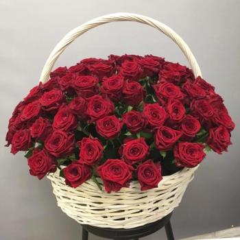 Букет Корзина с 115 розами (№  140715a)